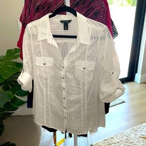 White House Black Market -White Blouse